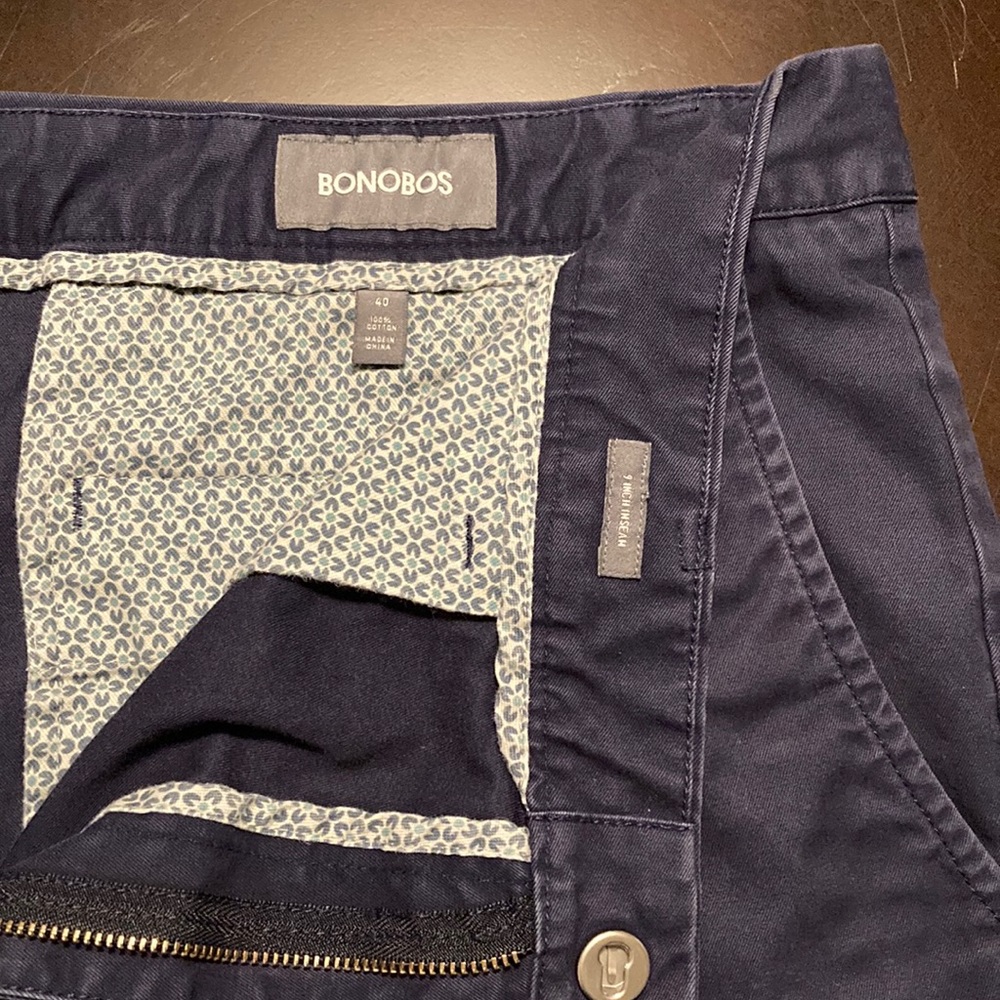 Bonobos Chino Navy Men’s shorts- 9 inch inseam, size 40 waist